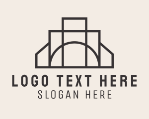 Container Home - Warehouse Property Building logo design