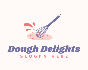 Dough - Cookie Pastry Whisk logo design