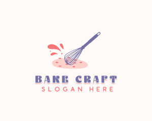 Cookie Pastry Whisk logo design