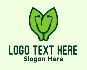 Stethoscope - Green Natural Medication logo design