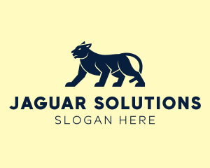 Jaguar - Feline Panther Silhouette logo design