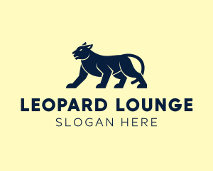 Leopard - Feline Panther Silhouette logo design