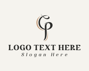 Fashion Designer - Boutique Letter GP Monogram logo design