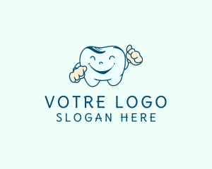 Dentistry - Happy Tooth Cartoon logo design