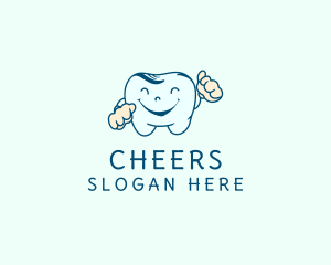 Orthodontist - Happy Tooth Cartoon logo design
