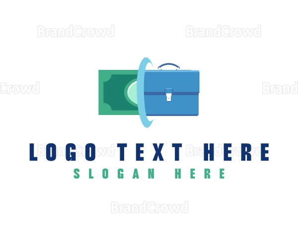 Entrepreneur Money Briefcase Logo