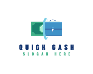 Entrepreneur Money Briefcase logo design