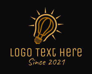 Charging - Light Bulb Fixture logo design