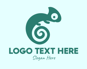 Blue Swirl Target Chameleon Logo