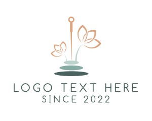 TCM - Floral Acupuncture Wellness logo design