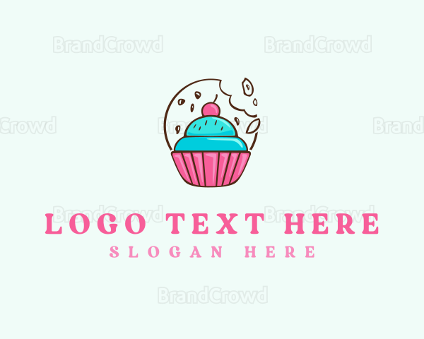 Cookie Cupcake Dessert Logo