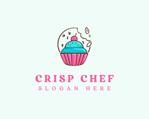 Cookie Cupcake Dessert logo design