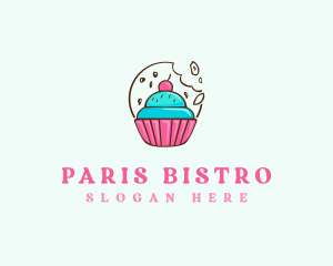 Cookie Cupcake Dessert logo design