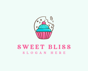 Cookie Cupcake Dessert logo design