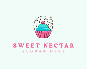 Cookie Cupcake Dessert logo design