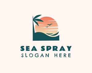 Sunset Beach Island logo design