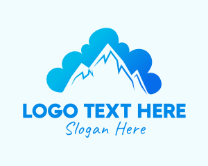 Mountain Climbing - Mountain Cloud Landscape logo design