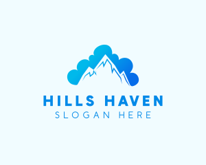 Mountain Cloud Landscape logo design