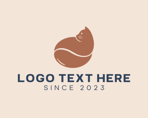 Beverage - Cat Coffee Bean logo design