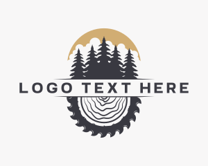 Round Blade - Woodwork Wood Sawmill logo design