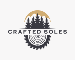 Woodwork Wood Sawmill logo design