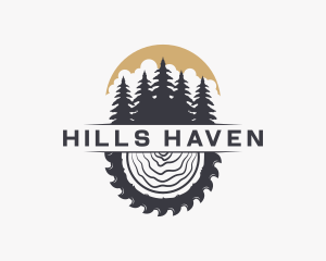 Woodwork Wood Sawmill logo design