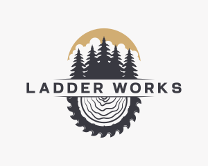 Woodwork Wood Sawmill logo design