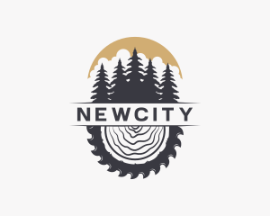 Woodwork Wood Sawmill logo design