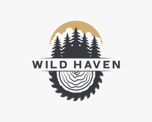 Woodwork Wood Sawmill logo design