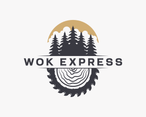 Woodwork Wood Sawmill logo design