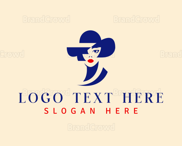 Woman Hat Fashion Logo