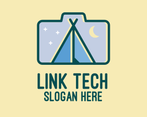Camera Camping Tent  Logo
