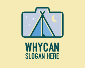 Vlogging - Camera Camping Tent logo design