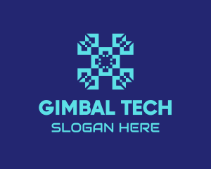 Digital Tech Pattern logo design