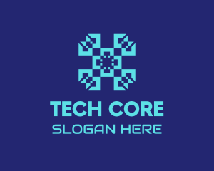 Digital Tech Pattern logo design