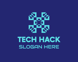 Digital Tech Pattern logo design