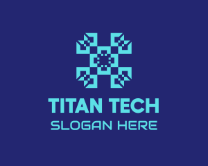 Digital Tech Pattern logo design