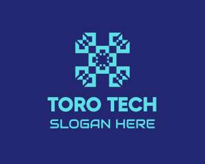 Digital Tech Pattern logo design