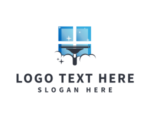 Glass - Squeegee Window Cleaner logo design