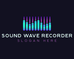 Music Record Equalizer logo design