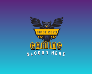 Flying Owl Bird Logo