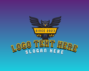 League - Flying Owl Bird logo design