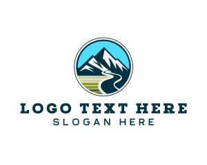 Road - Mountain Road Trekking logo design