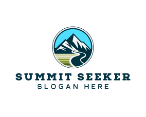 Mountaineer - Mountain Road Trekking logo design