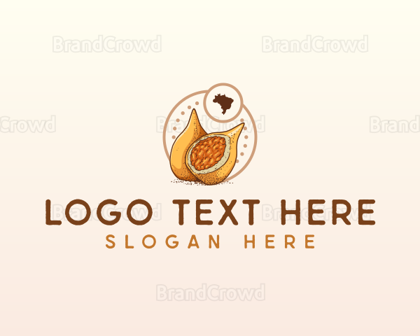 Brazil Coxinha Food Logo