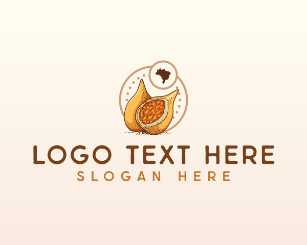 Coxinha - Brazil Coxinha Food logo design