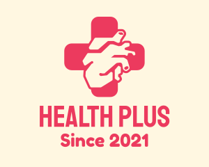 Medical Heart Cross logo design