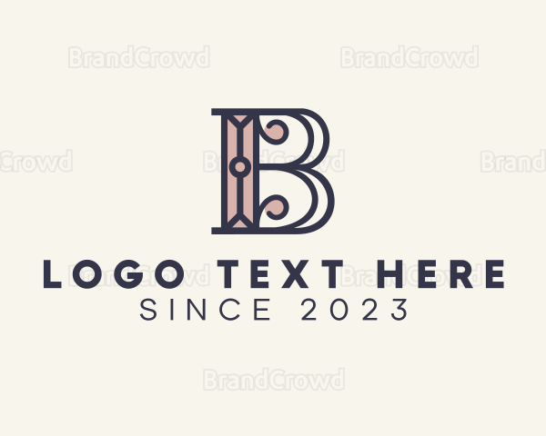 Elegant Retro Boutique Letter B Logo