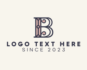 Fashion Designer - Elegant Retro Boutique Letter B logo design