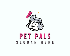  Pet Groomer Comb logo design